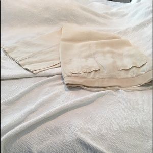 Cool and creamy wide leg pants